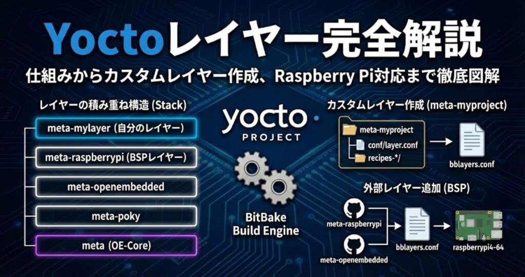 【図解】Yoctoレイヤーの作成と追加方法｜meta-xxxの仕組みを理解する