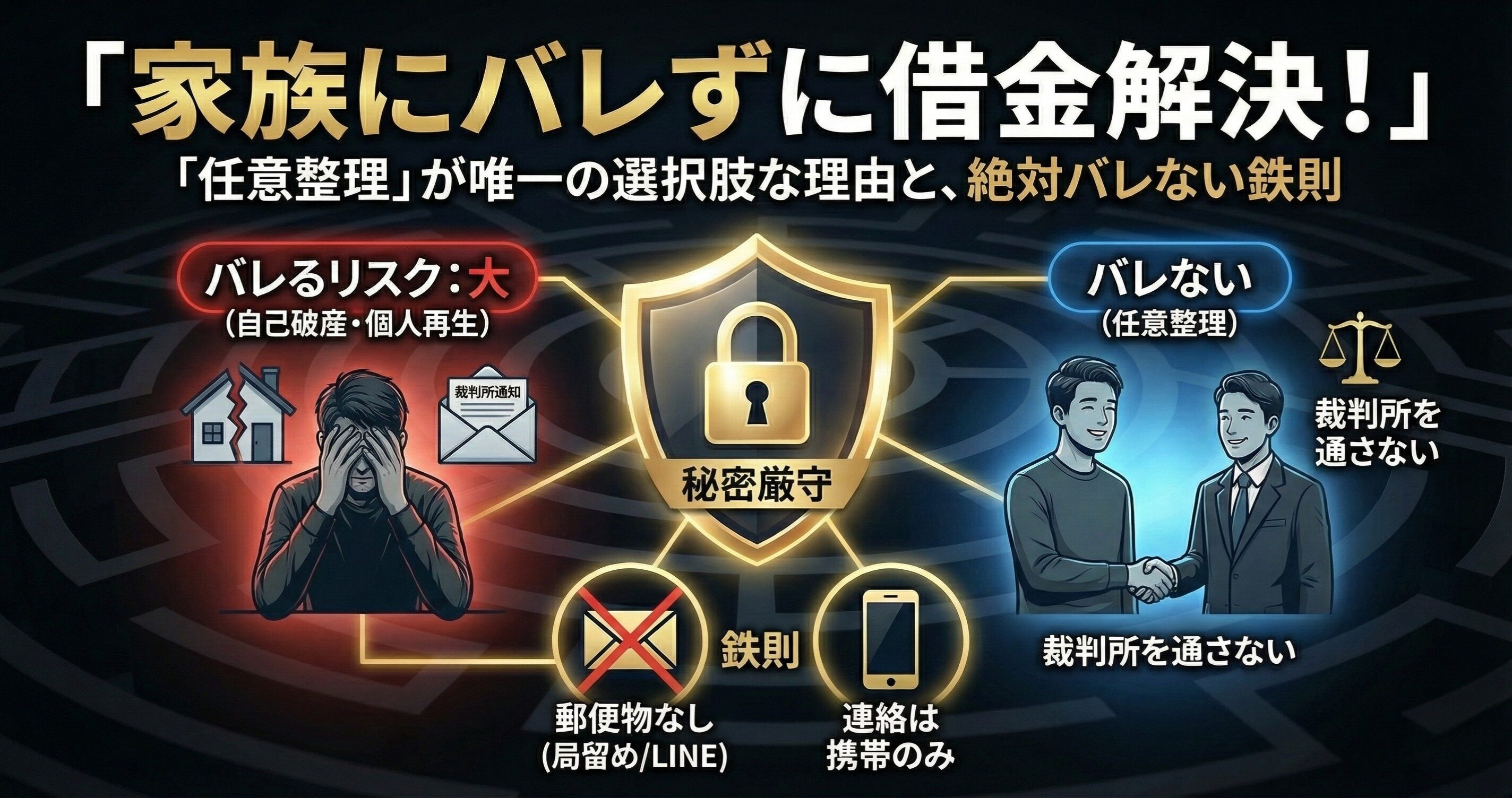 【絶対バレたくない人へ】家族に内緒で借金を減らす唯一の方法とは？郵便物・電話の対策完全マニュアル